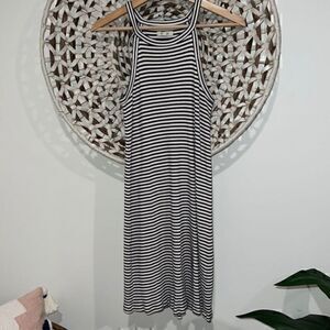 Madewell navy and cream striped dress size xsmall like new condition